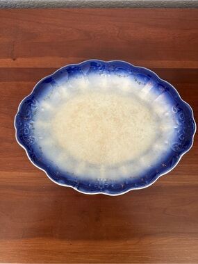 Antique La Française Scalloped Serving Platter